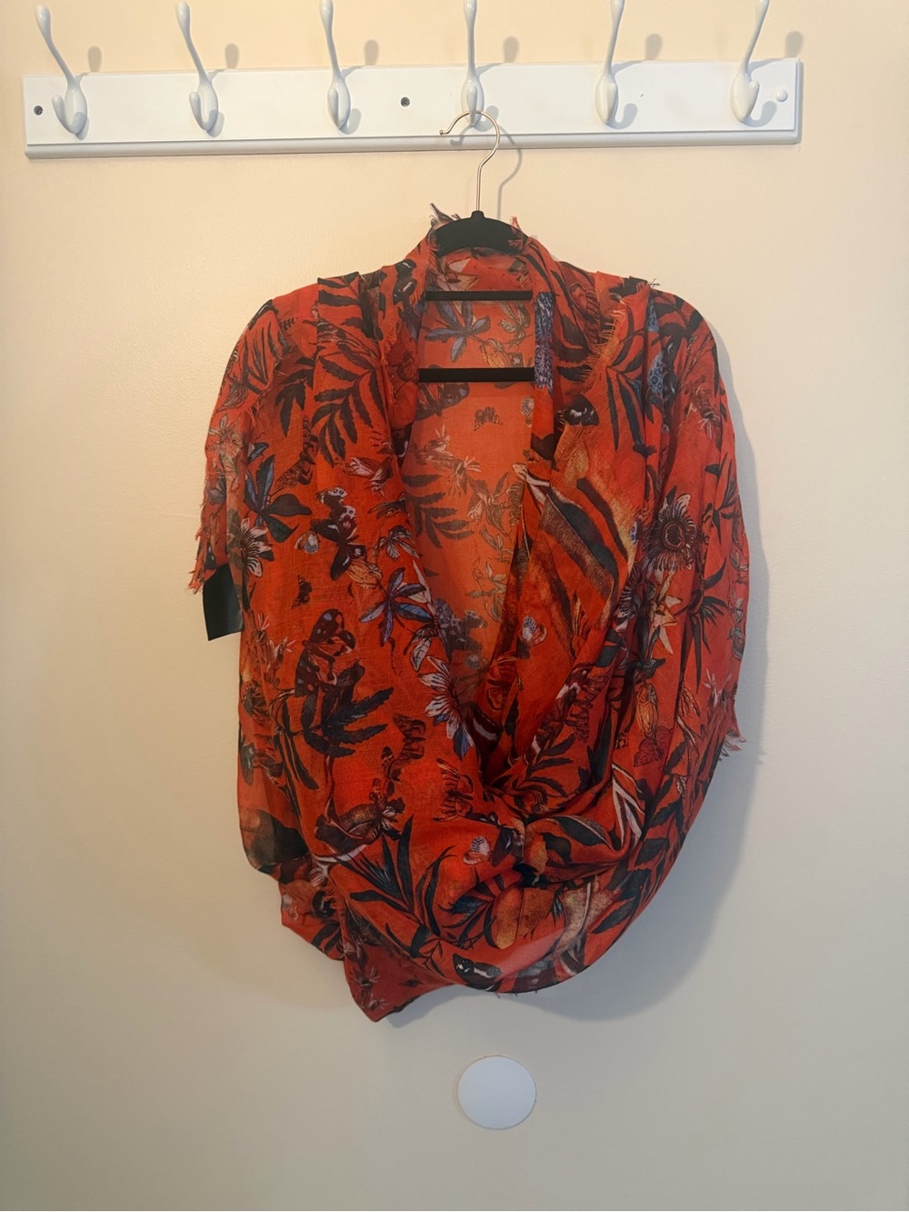 H&M Oversized Butterfly Botanical Body Scarf Wrap 59x78